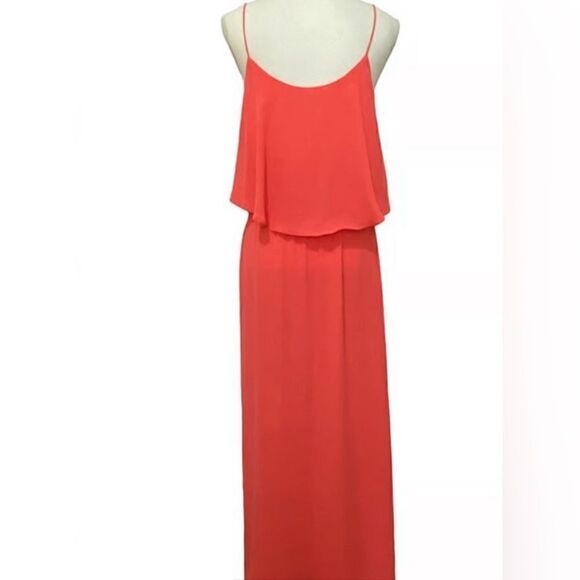 🦋Mossimo Coral sundress sleeveless Maxi dress. With side slit size M NWT - Picture 1 of 13